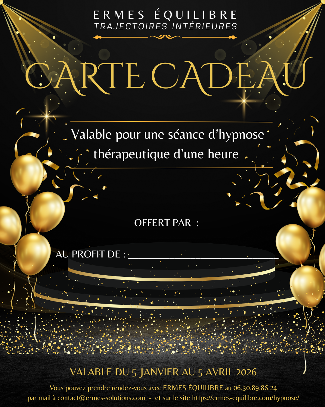 OFFRIR UNE SÉANCE D'HYPNOSE 